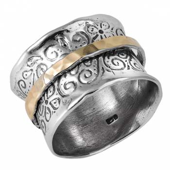 Серебряное кольцо с золотом MVR1490G