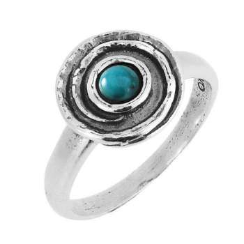 Серебряное кольцо с бирюзой 01R1380TQ
