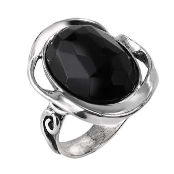 Серебряное кольцо с ониксом 01R897ON