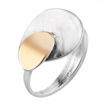 Серебряное кольцо с золотом MVR1929G