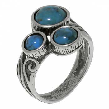 Серебряное кольцо с бирюзой 01R1886TQ