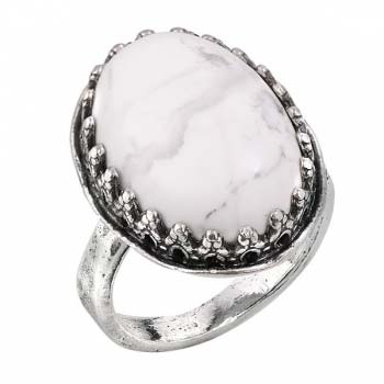 Серебряное кольцо с говлитом 01R2791HT