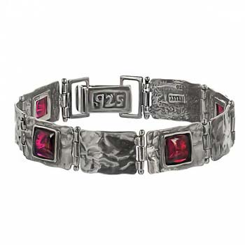 Серебряный браслет с гранатом 01B801GR