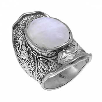 Серебряное кольцо с лунным камнем 01R1369MS