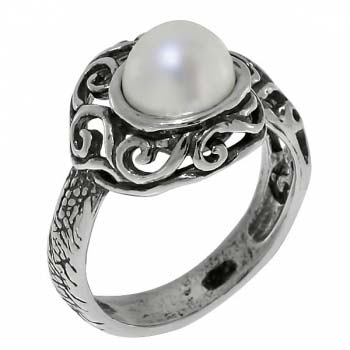 Серебряное кольцо с жемчугом 01R1807PL