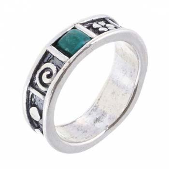 Серебряное кольцо с бирюзой 01R623TQ