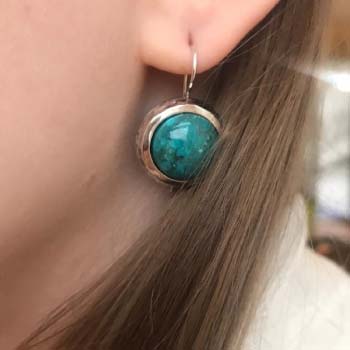 Серебряные серьги с бирюзой MVE1375TQ