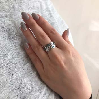 Серебряное кольцо с бирюзой 01R1977TQ