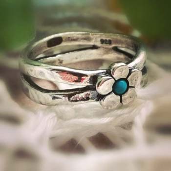 Серебряное кольцо с бирюзой 01R286TQ