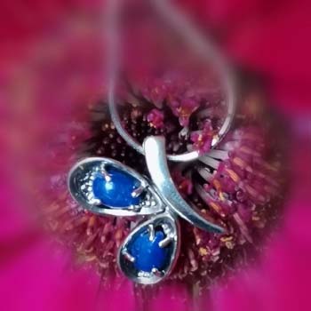 Серебряное колье с лазуритом MVN1627LZ