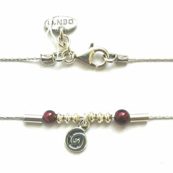 Серебряное колье с гранатом 01N623GR