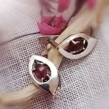 Серебряные серьги с гранатом MVE1629GR