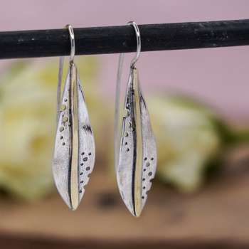 Серебряные серьги с золотом MVE1648G