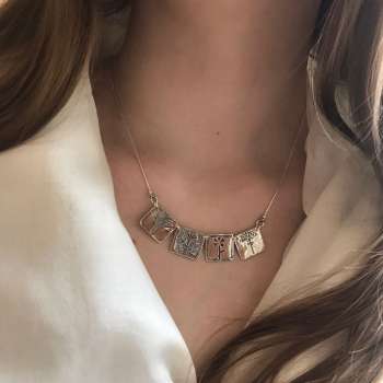 Серебряное колье 01N4427