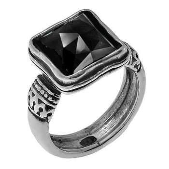 Серебряное кольцо с ониксом 01R1088ON