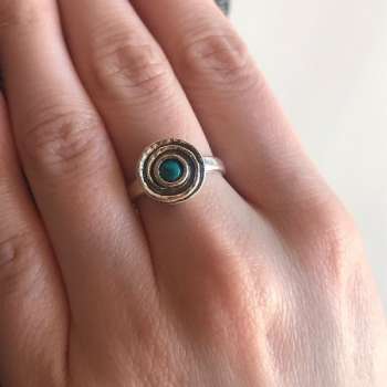 Серебряное кольцо с бирюзой 01R1380TQ
