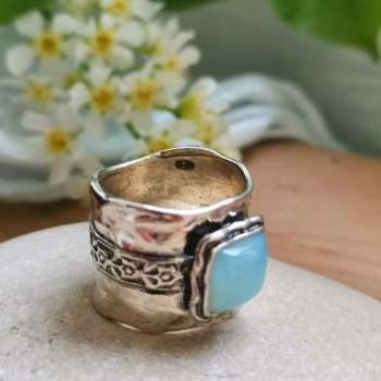 Серебряное кольцо с халцедоном 01R438HL/2