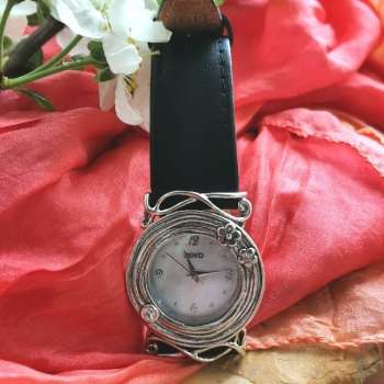 Серебряные часы с куб.цирконом 01W692BCZ
