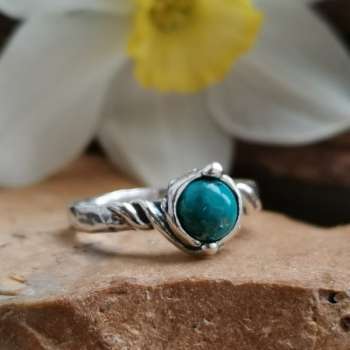 Серебряное кольцо с бирюзой 01R815TQ