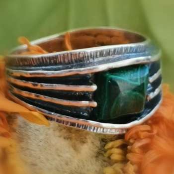 Серебряное кольцо с малахитом MVR1333ML