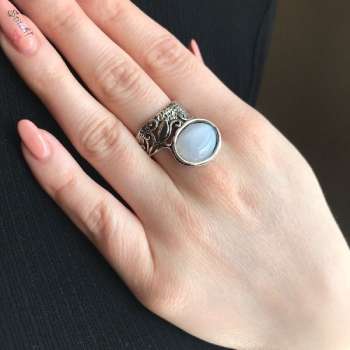 Серебряное кольцо с халцедоном 01R1459HL