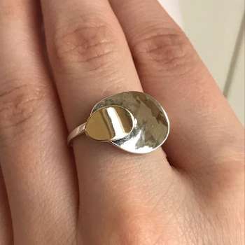 Серебряное кольцо с золотом MVR1929G