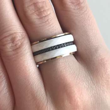 Серебряное кольцо с керамикой SNR3198