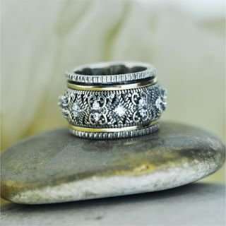 Серебряное кольцо с золотом и куб.цирконом SNR4151CZ