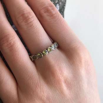 Серебряное кольцо с перидотом SNR10007PT