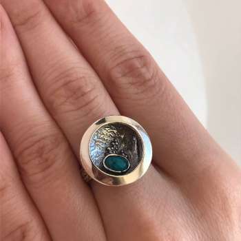 Серебряное кольцо с бирюзой MVR1595TQ