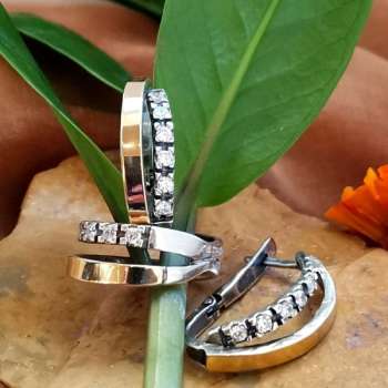 Серебряное кольцо с золотом и куб.цирконом MVR1314GCZ