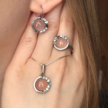 Серебряное колье с халцедоном MVN1536HL/2