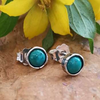 Серебряные серьги с бирюзой MVE074TQ