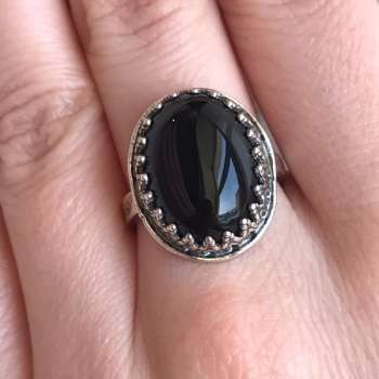 Серебряное кольцо с ониксом 01R2791ON