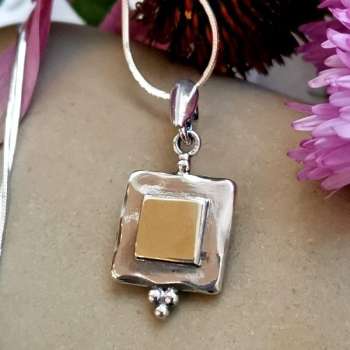Серебряное колье с золотом MVN1922G