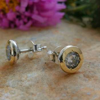 Серебряные серьги с куб.цирконом и золотом MVE1576GCZ