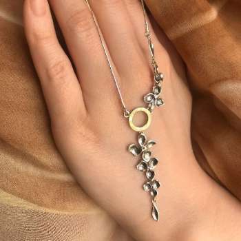 Серебряное колье с золотом MVN1631G