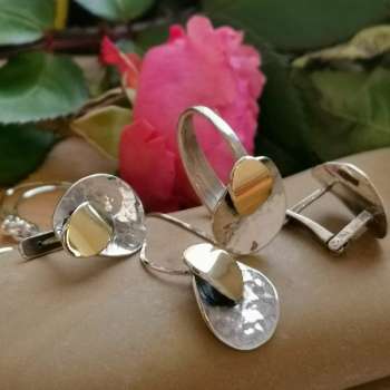 Серебряное кольцо с золотом MVR1929G