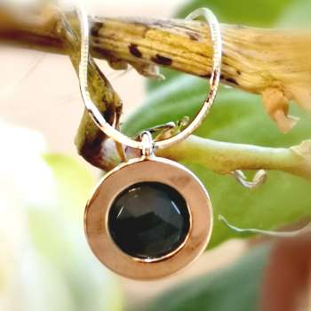 Серебряное колье с ониксом и золотом MVN1732GON