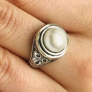 Серебряное кольцо с жемчугом MVR1504PL