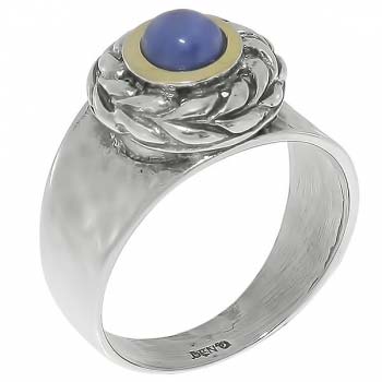 Серебряное кольцо с кианитом и золотом MVR1652GKT
