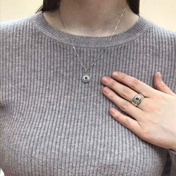 Серебряное кольцо с перидотом MVR1652PR