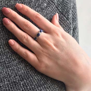 Серебряное кольцо с лазуритом 01R2770LZ
