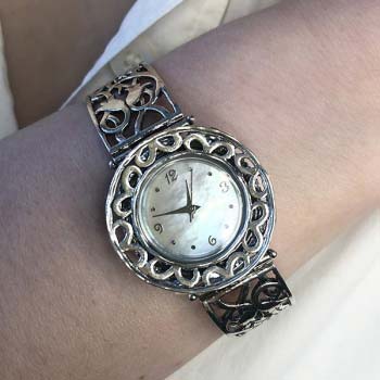 Серебряные часы 01W657