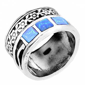 Серебряное кольцо с опалом иск. 01R479OP
