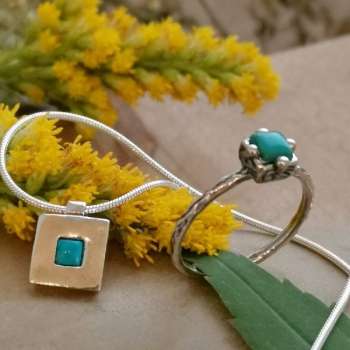 Серебряное кольцо с бирюзой MVR1510TQ