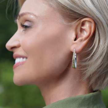 Серебряные серьги с золотом MVE776G