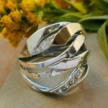 Серебряное кольцо с куб.цирконом и золотом MVR1272GCZ