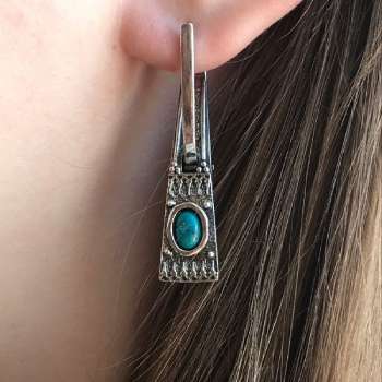 Серебряные серьги с бирюзой MVE1108TQ