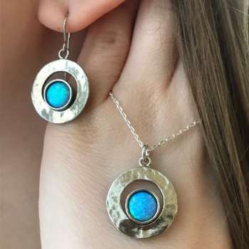Серебряное колье с опалом 01N2651OP